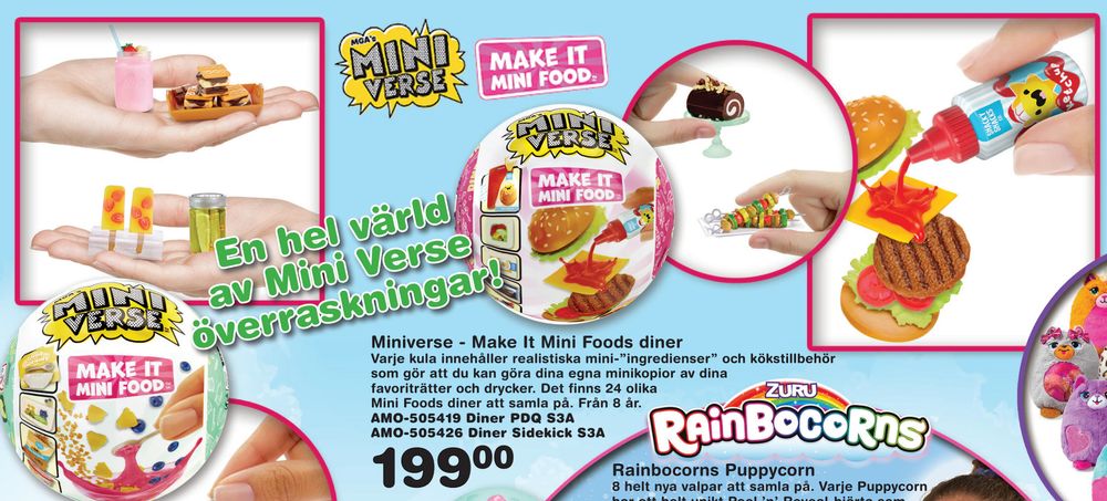 Erbjudanden på Miniverse - Make It Mini Foods diner från Lekextra för 199 kr