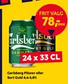 Carlsberg Pilsner eller Sort Guld 4,6-5,8%