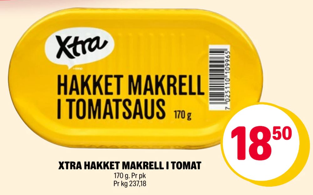 Xtra Hakket Makrell i Tomat