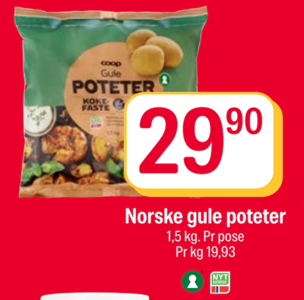 Norske gule poteter