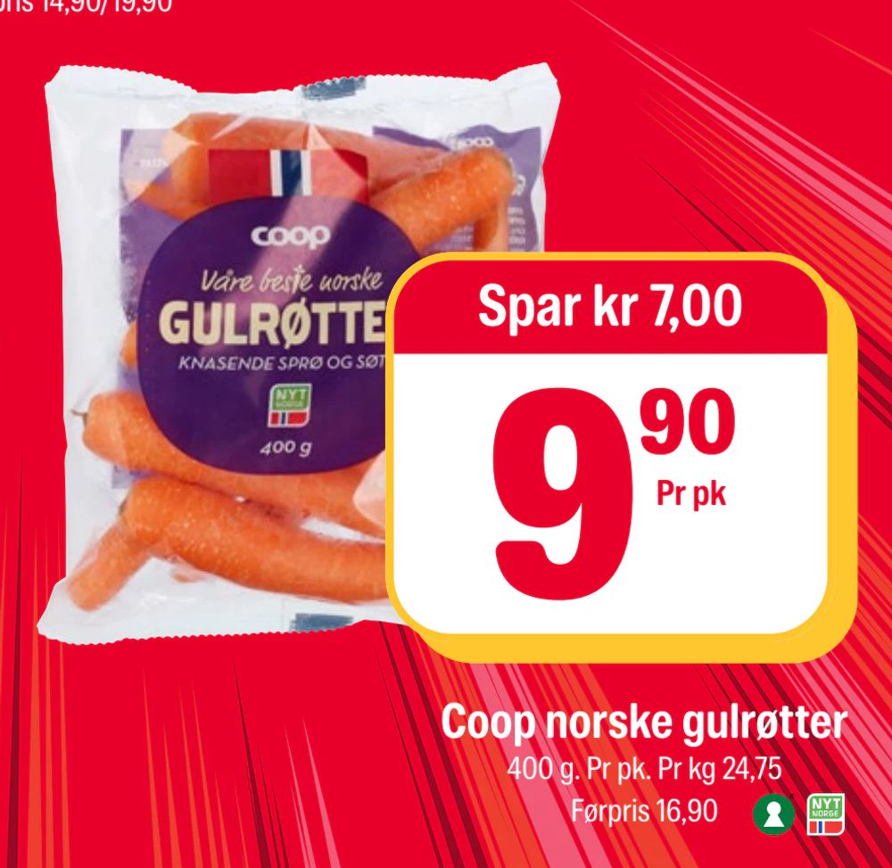 Coop norske gulrøtter
