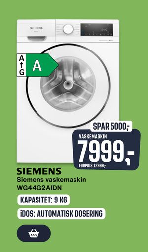 Siemens vaskemaskin WG44G2AIDN