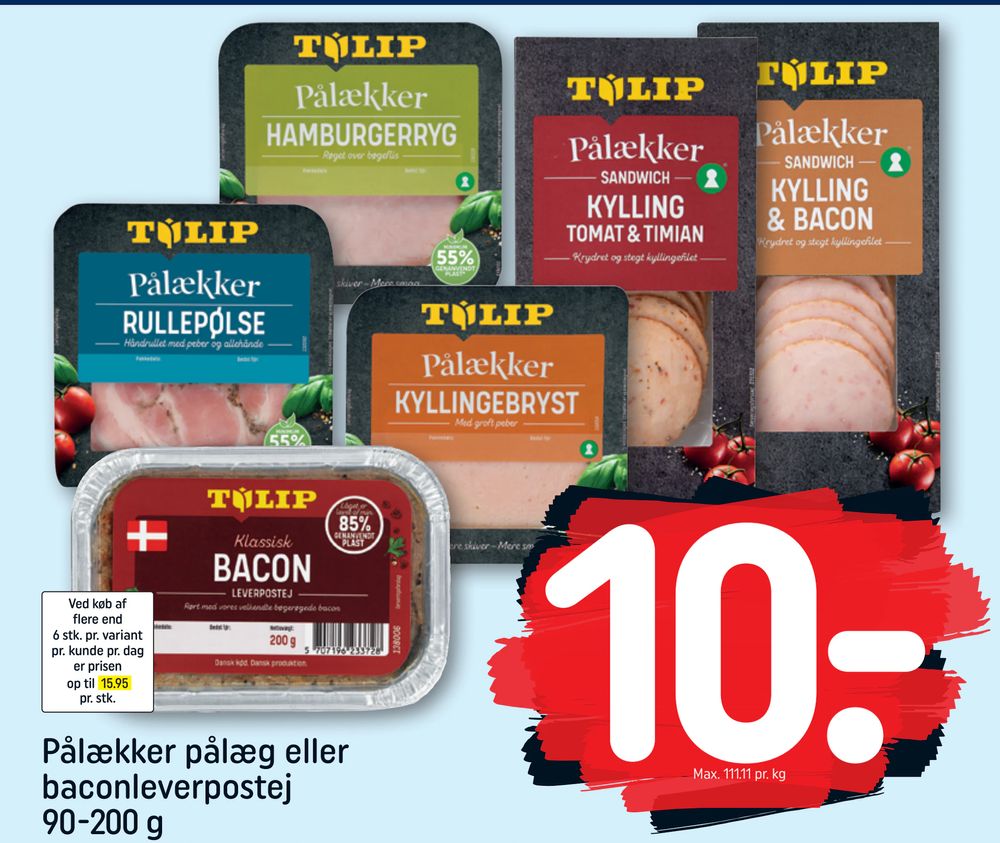 Tilbud på Pålækker pålæg eller baconleverpostej 90-200 g fra REMA 1000 til 10 kr.