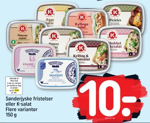 Sønderjyske fristelser eller K-salat Flere varianter 150 g