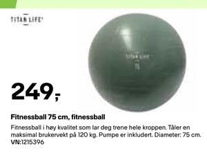 Fitnessball 75 cm, fitnessball