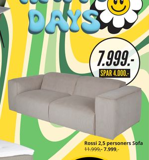 Rossi 2,5 personers Sofa