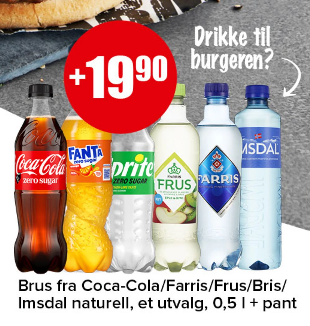 Brus fra Coca-Cola/Farris/Frus/Bris/ Imsdal naturell