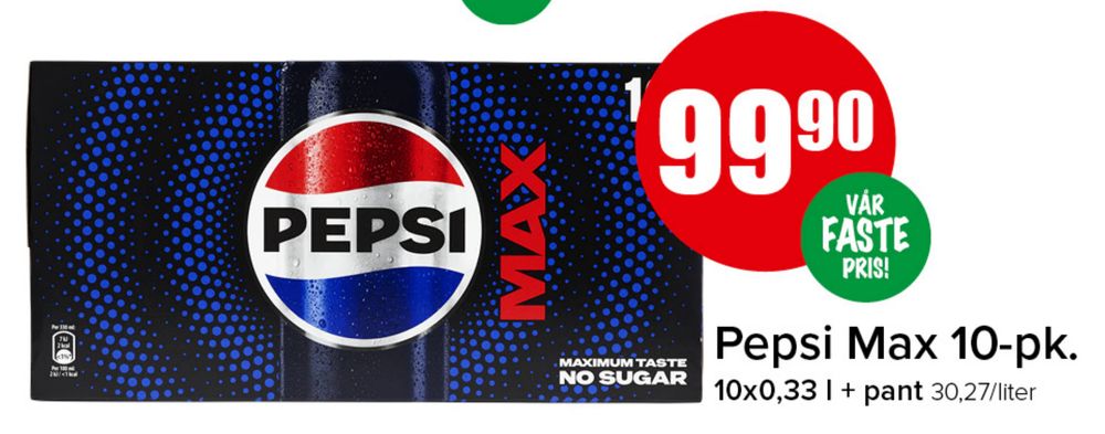 Pepsi Max 10-pk.