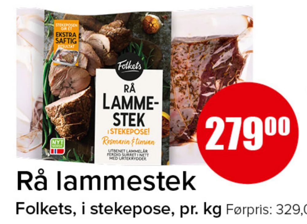 Rå lammestek