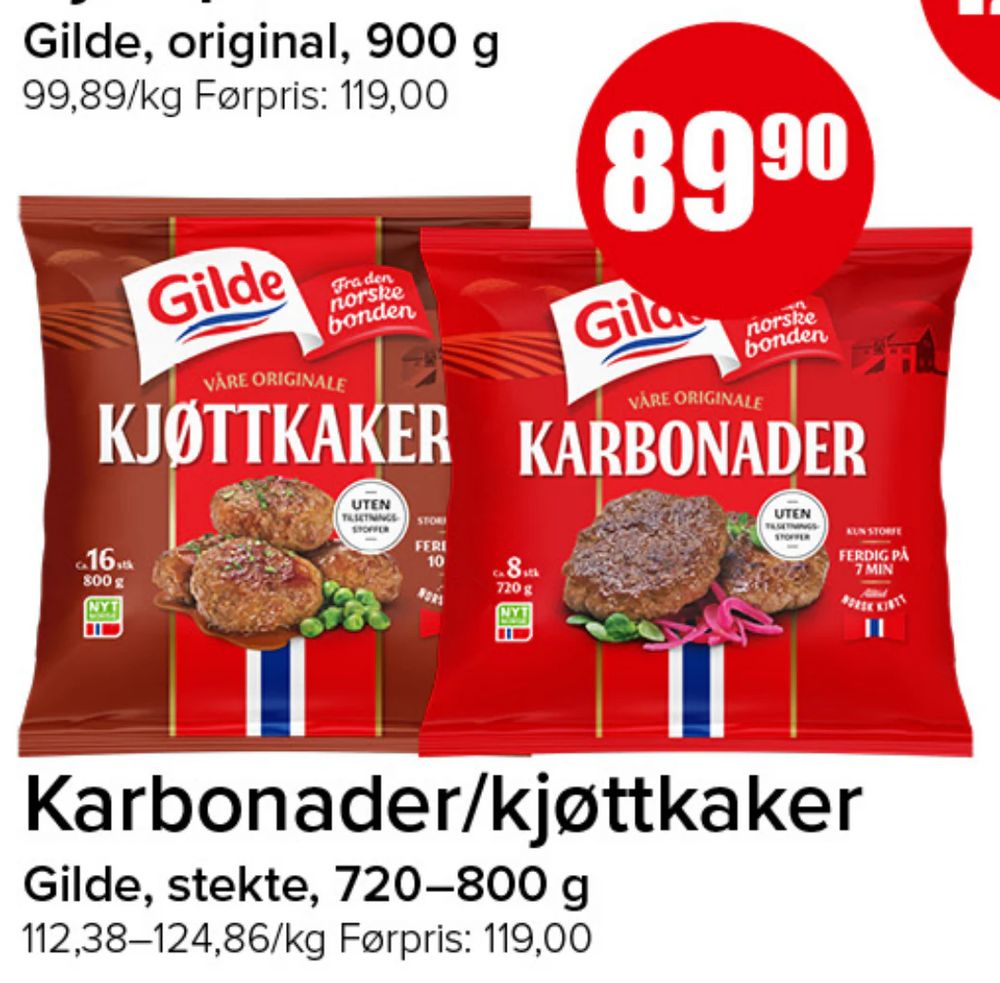 Karbonader/kjøttkaker