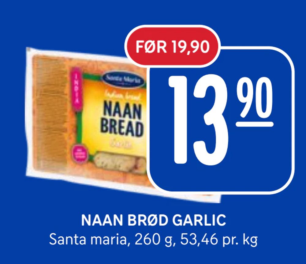 Naan Brød Garlic