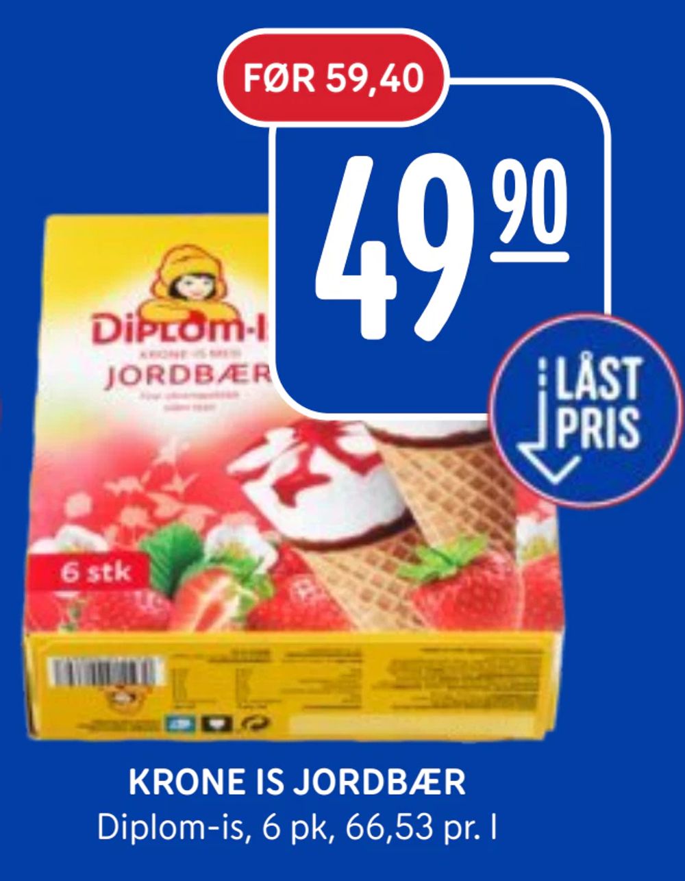 Krone Is Jordbær