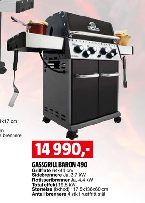 GASSGRILL BARON 490