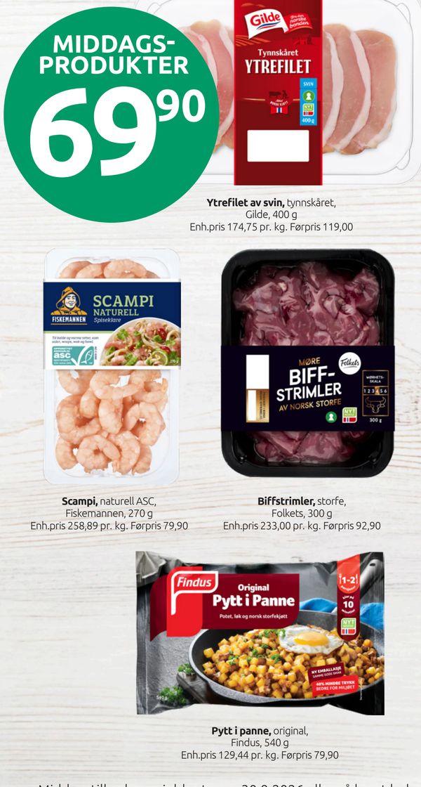 Pytt i panne original, Findus, 540 g Enh.pris 129,44 pr. kg. Førpris 79,90