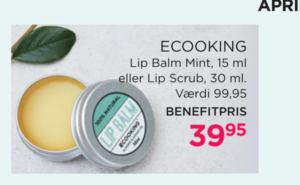 Tilbud på Lip Balm Mint fra Salling til 39,95 kr.