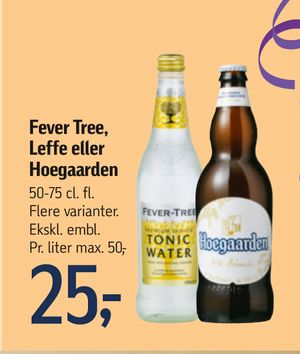 Fever Tree, Leffe eller Hoegaarden
