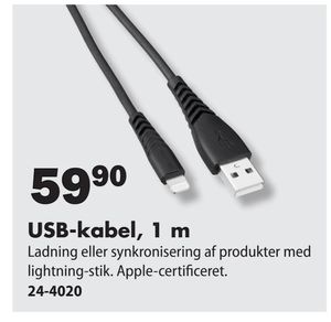 USB-kabel, 1 m