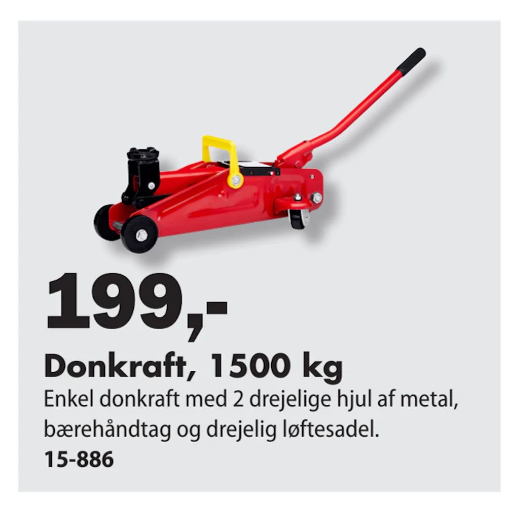 Tilbud på Donkraft, 1500 kg fra Biltema til 199 kr.
