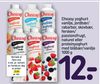 Cheasy yoghurt vanilje, jordbær/ rabarber, skovbær, fersken/ passionsfrugt, naturel eller proteinyoghurt med blåbær/vanilje