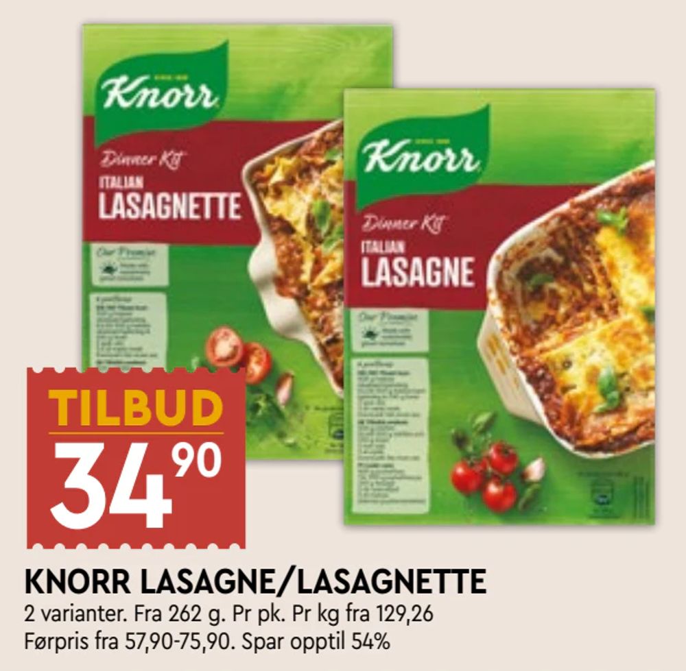 Knorr Lasagne/Lasagnette