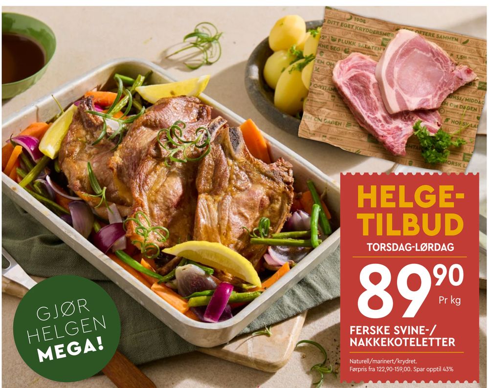 Ferske Svine-/ Nakkekoteletter