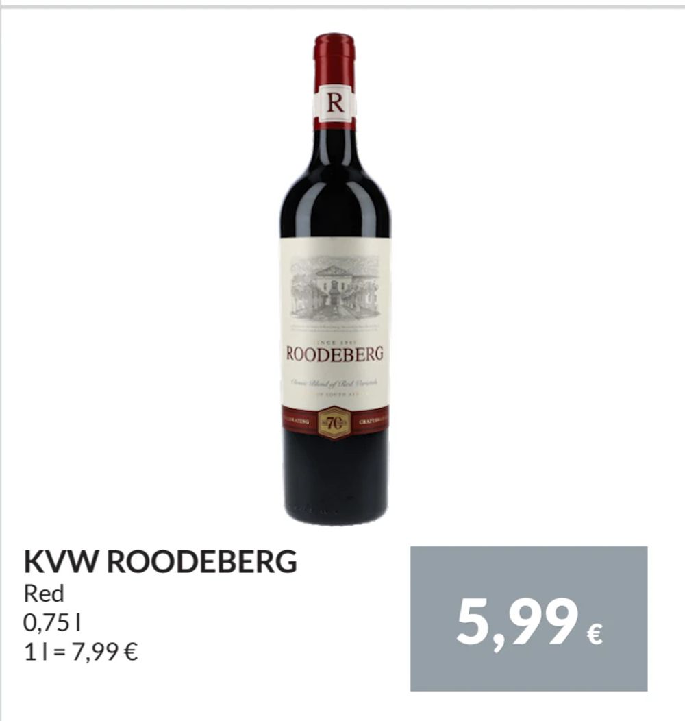Erbjudanden på KVW ROODEBERG från Nielsen Scan-Shop för 5,99 €