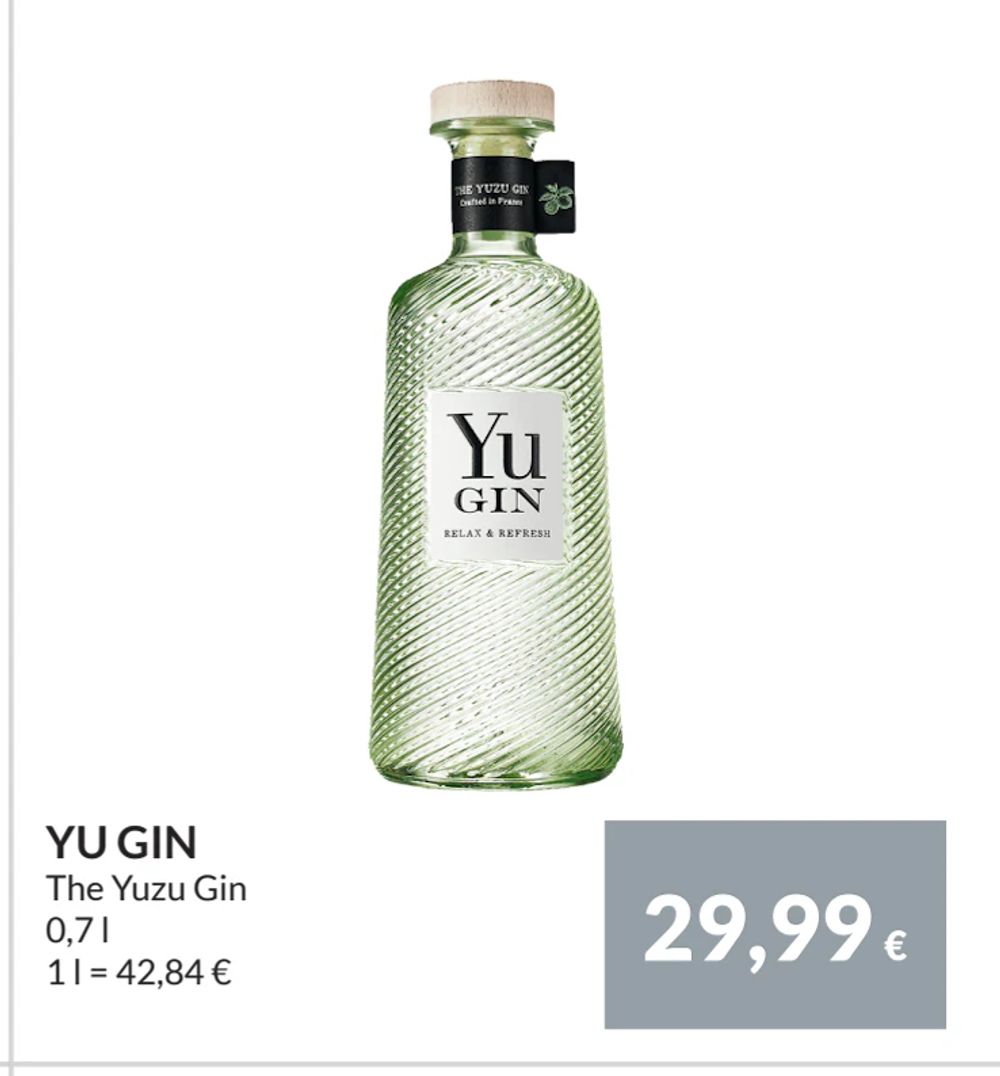Erbjudanden på YU GIN från Nielsen Scan-Shop för 29,99 €