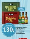 Carlsberg, Tuborg eller Påskebryg 30 stk. kasse