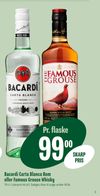 Bacardi Carta Blanca Rom eller Famous Grouse Whisky
