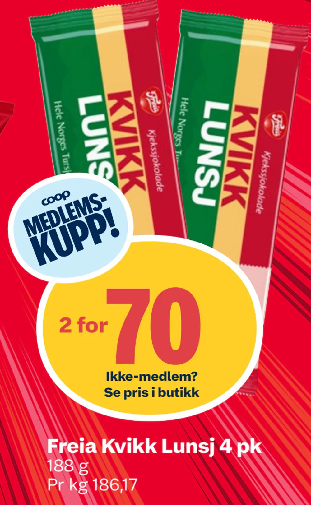 Freia Kvikk Lunsj 4 pk
