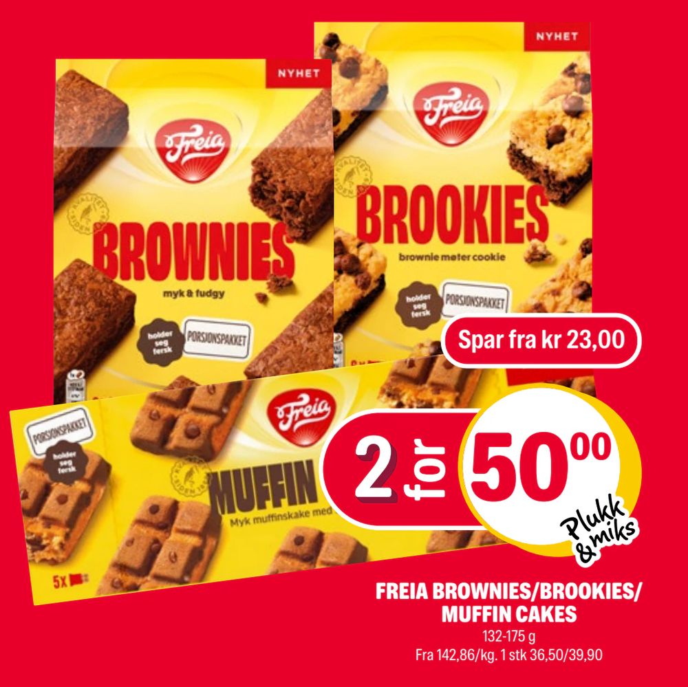 Freia Brownies/Brookies/ Muffin Cakes