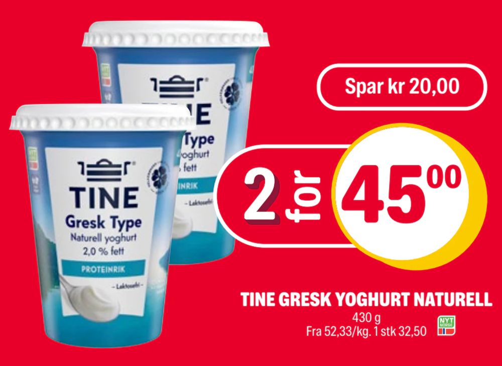 Tine Gresk Yoghurt Naturell