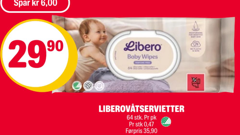 Liberovåtservietter
