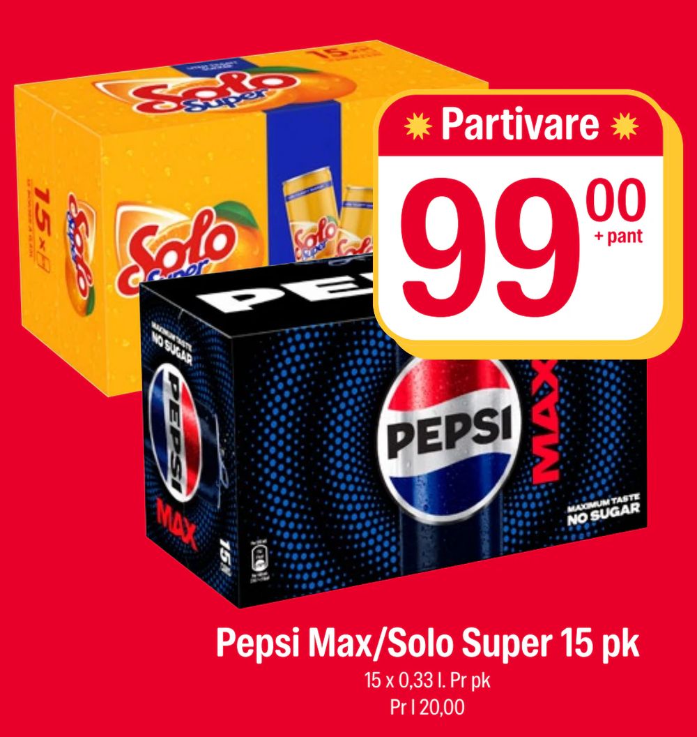 Pepsi Max/Solo Super 15 pk