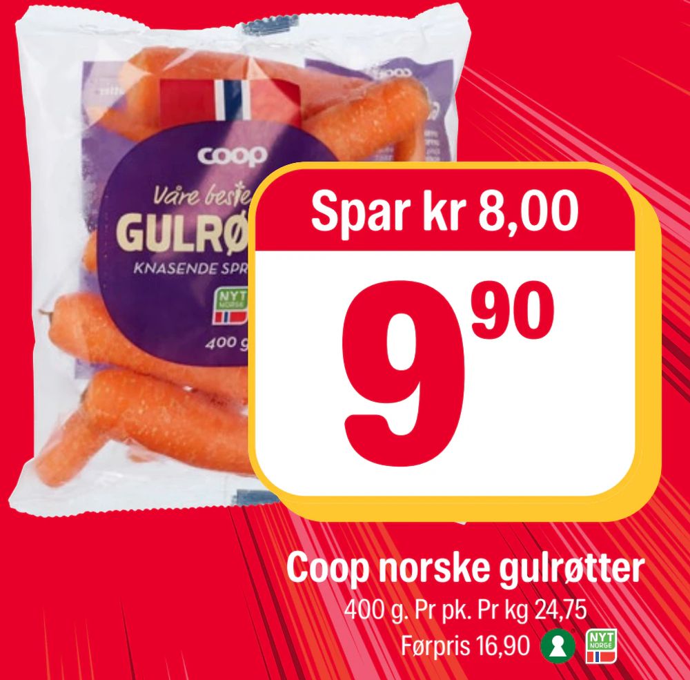 Coop norske gulrøtter