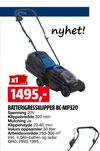 BATTERIGRESSKLIPPER BC-MP320