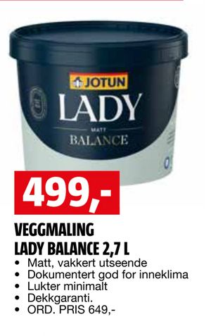 VEGGMALING LADY BALANCE 2,7 L