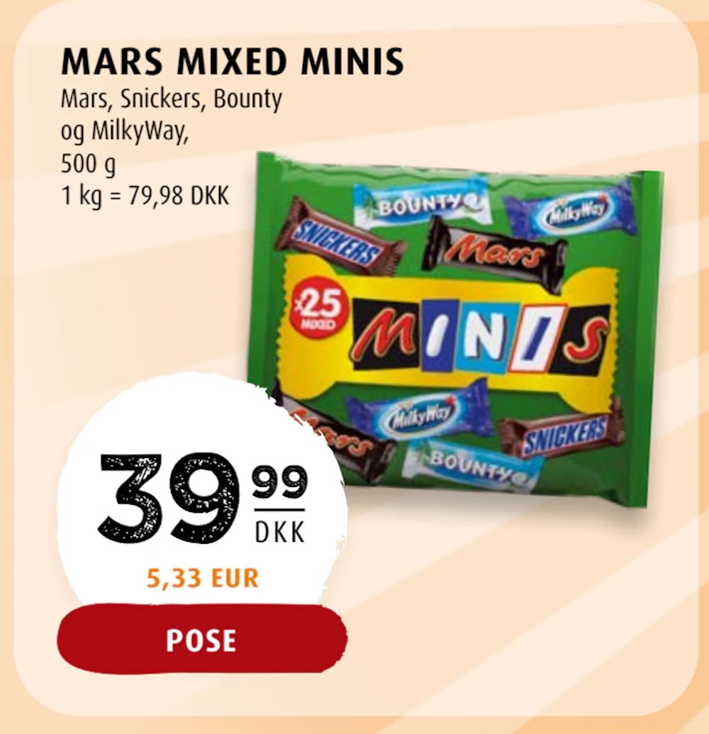 Tilbud på MARS MIXED MINIS fra Scandinavian Park til 39,99 kr.