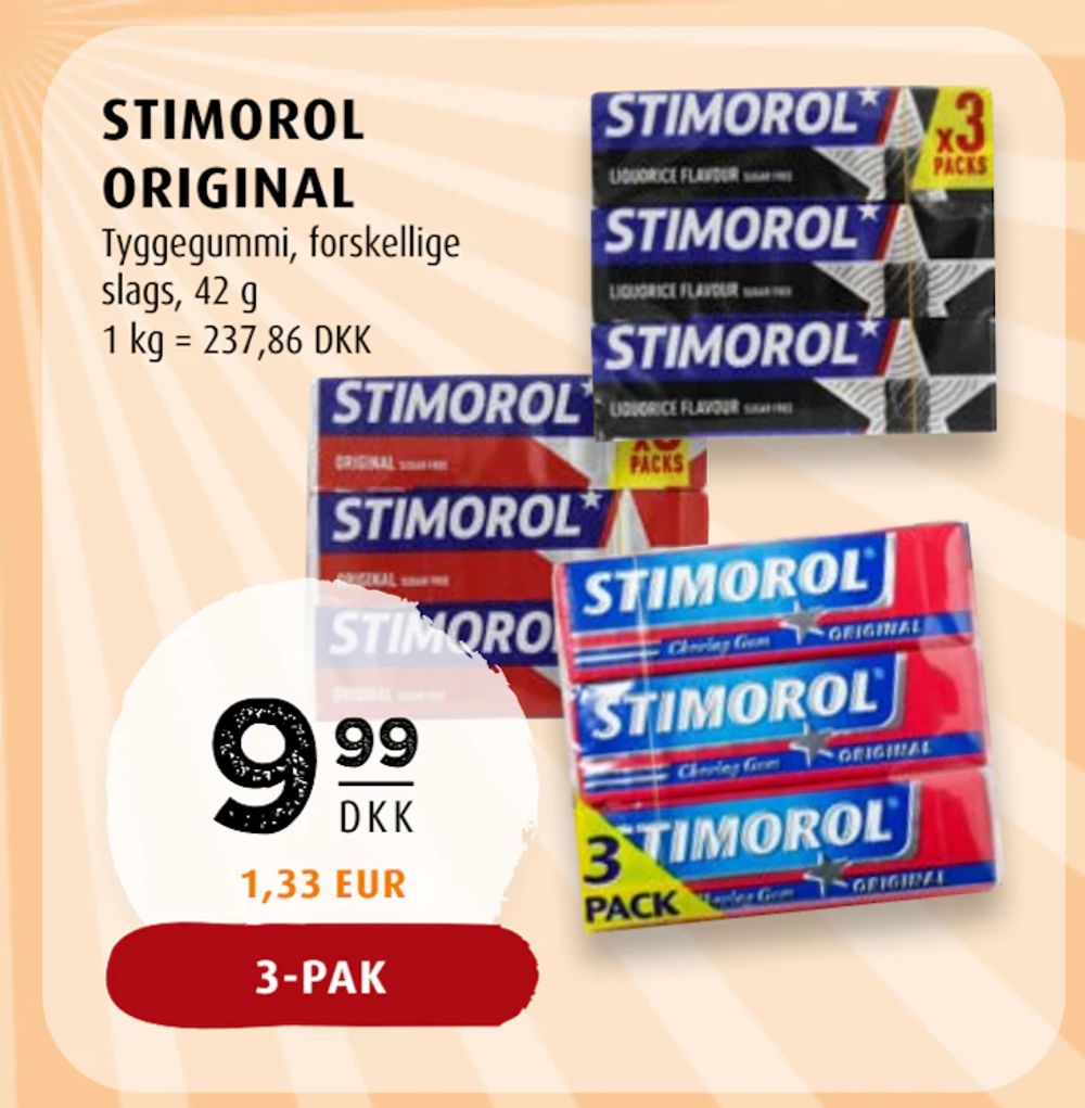 Tilbud på STIMOROL ORIGINAL fra Scandinavian Park til 9,99 kr.