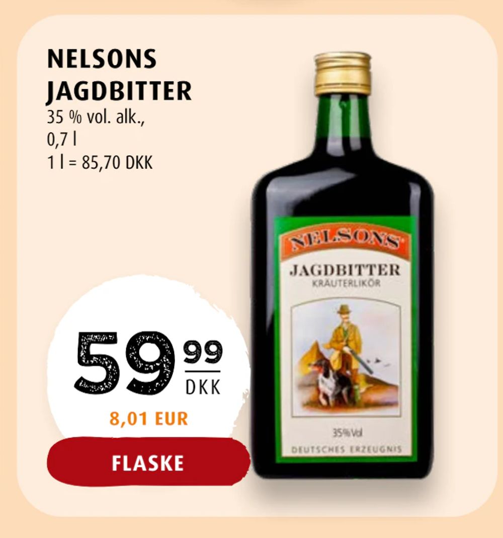Tilbud på NELSONS JAGDBITTER fra Scandinavian Park til 59,99 kr.