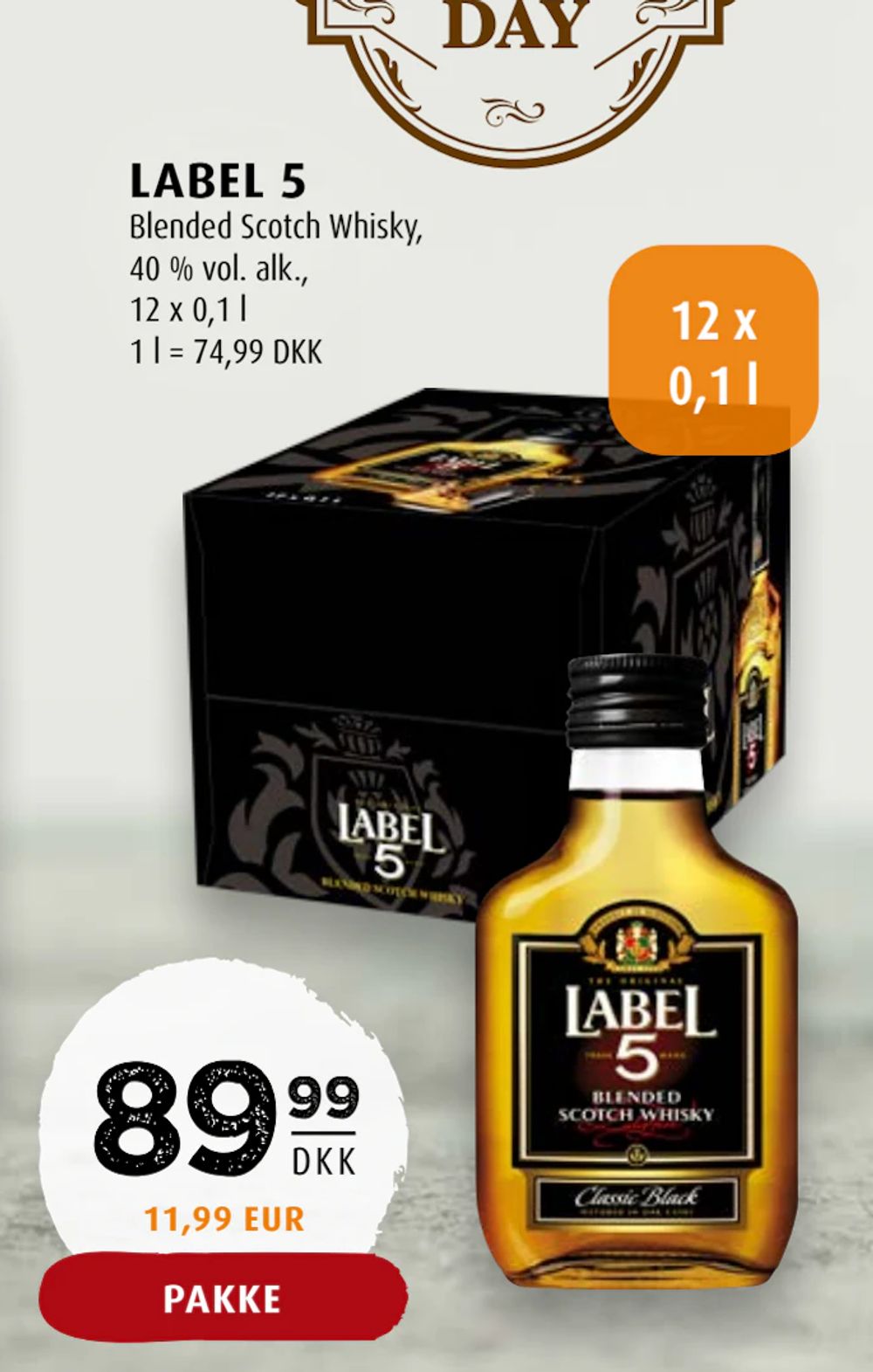 Tilbud på Blended Scotch Whisky, 40 % vol. fra Scandinavian Park til 89,99 kr.