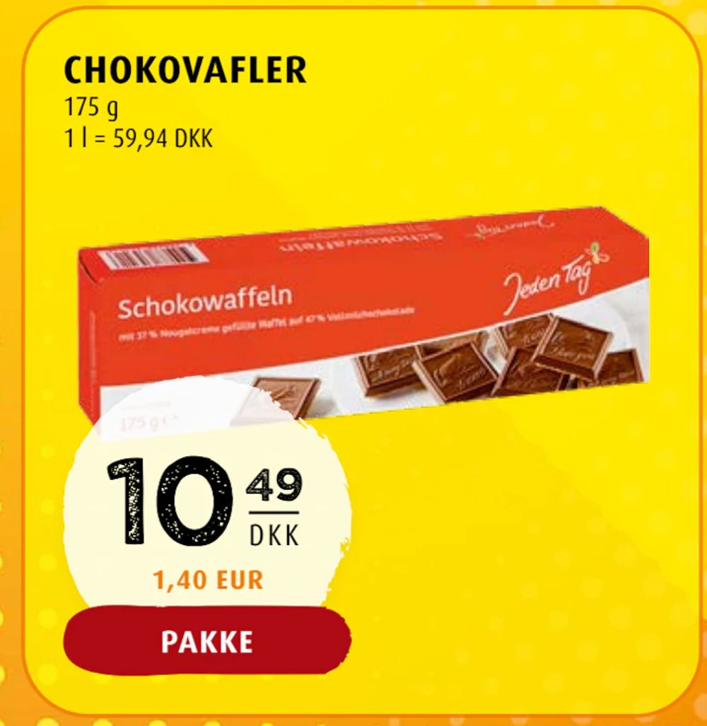 Tilbud på CHOKOVAFLER fra Scandinavian Park til 10,49 kr.