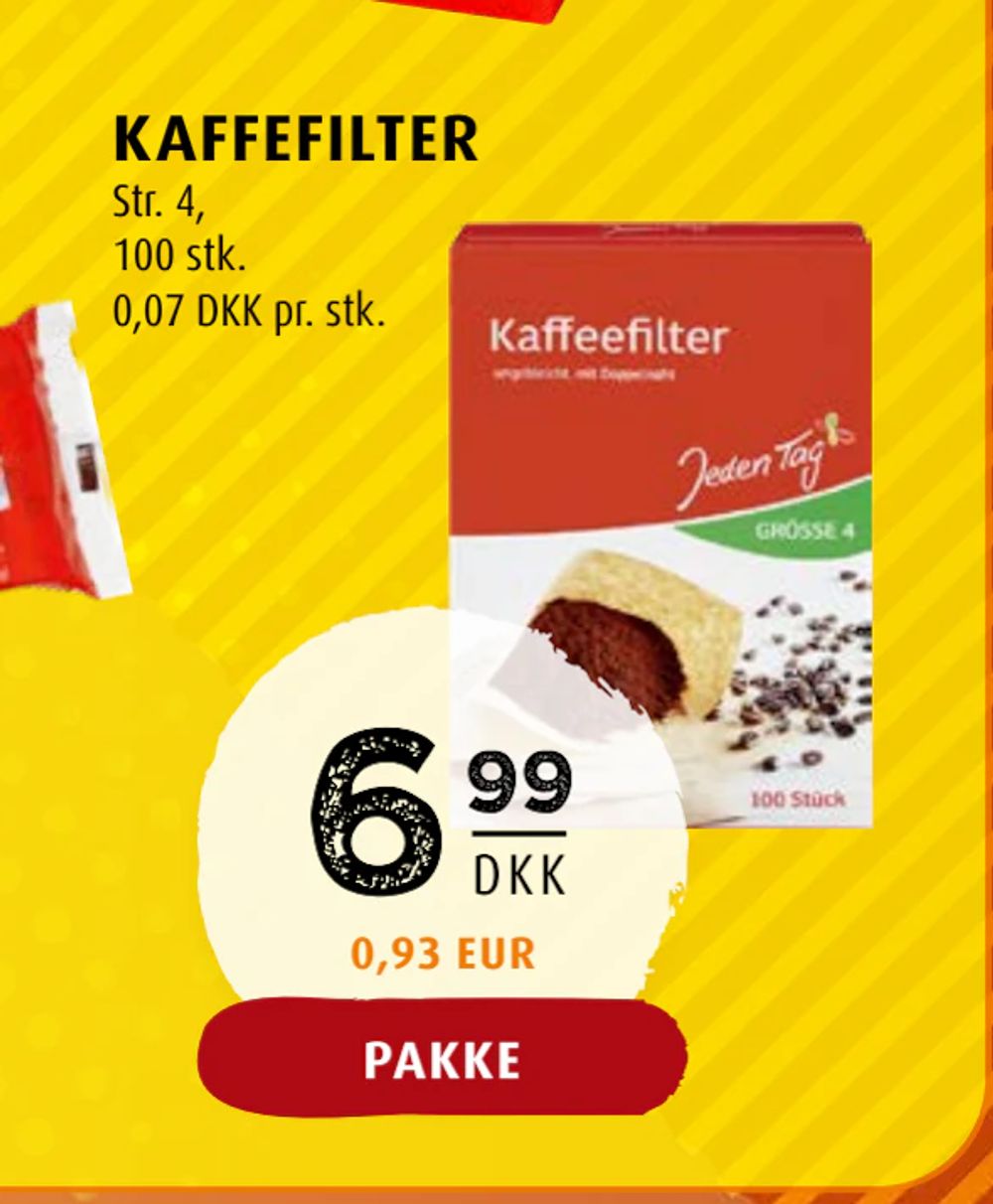Tilbud på KAFFEFILTER fra Scandinavian Park til 6,99 kr.