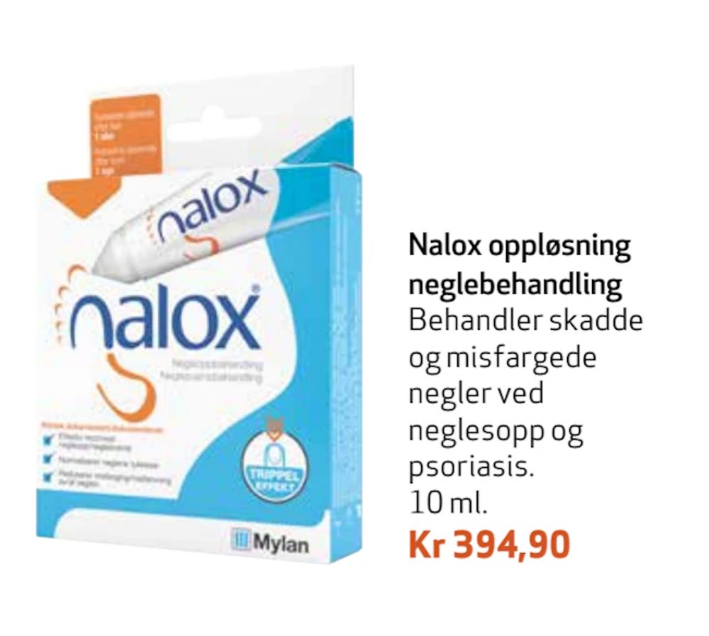 Tilbud på Nalox oppløsning neglebehandling fra Apotek 1 til 394,90 kr