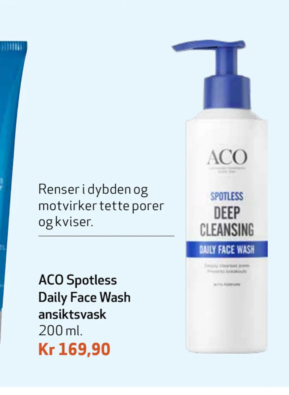 Tilbud på ACO Spotless Daily Face Wash ansiktsvask fra Apotek 1 til 169,90 kr