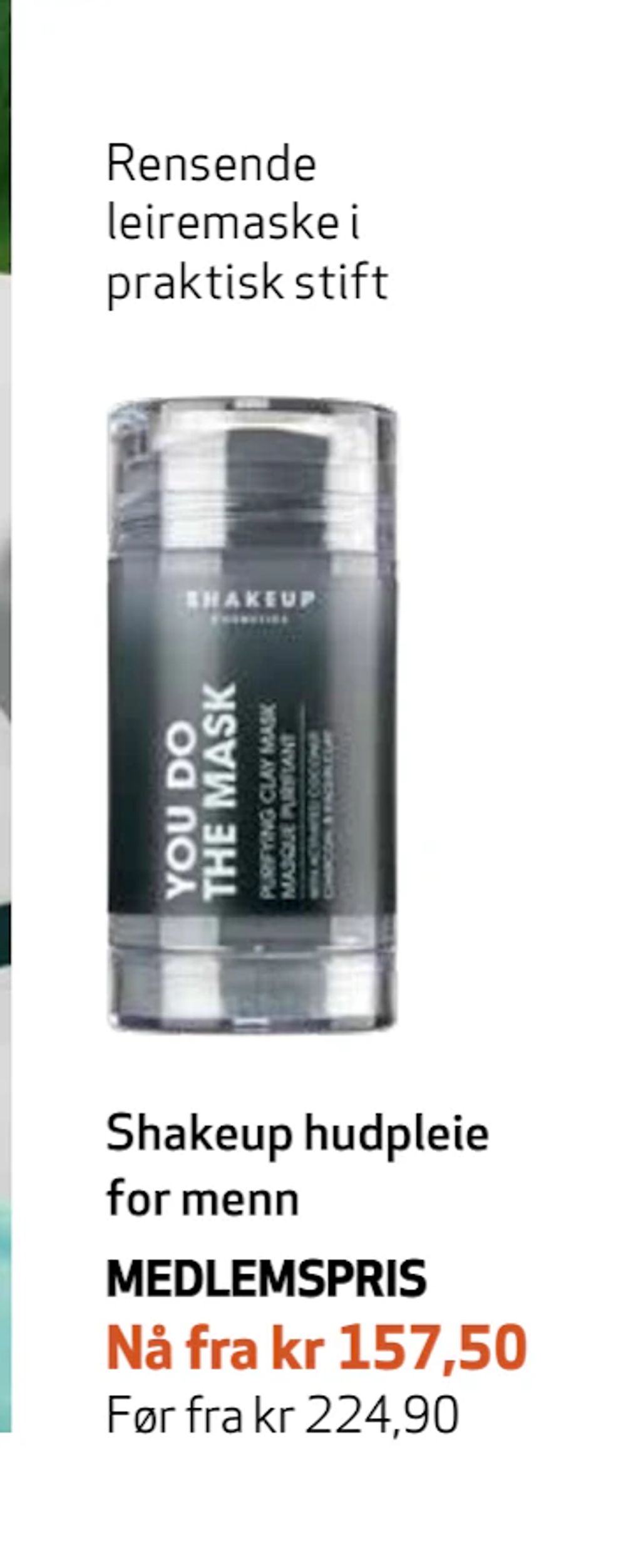 Tilbud på Shakeup hudpleie for menn fra Apotek 1 til 157,50 kr