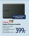 Toshiba 1TB ekstern harddisk