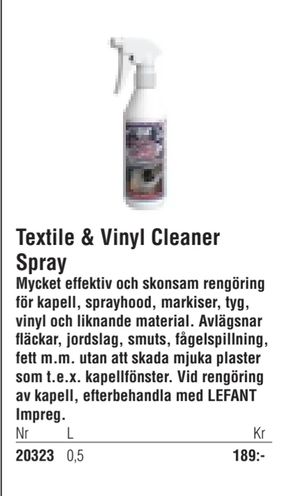 Textile & Vinyl Cleaner Spray