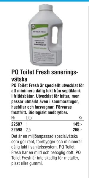 PQ Toilet Fresh saneringsvätska