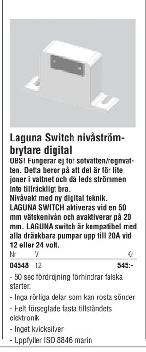 Laguna Switch nivåströmbrytare digital